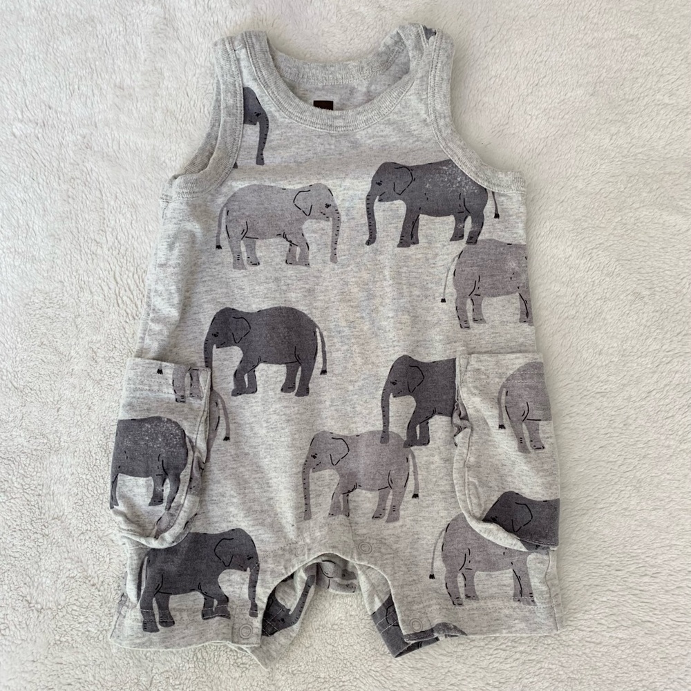 Tea Collection Sleeveless Romper, Size 6-9M